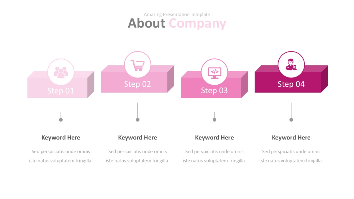 商务图表(玫红色系 30P PPT)_第9页