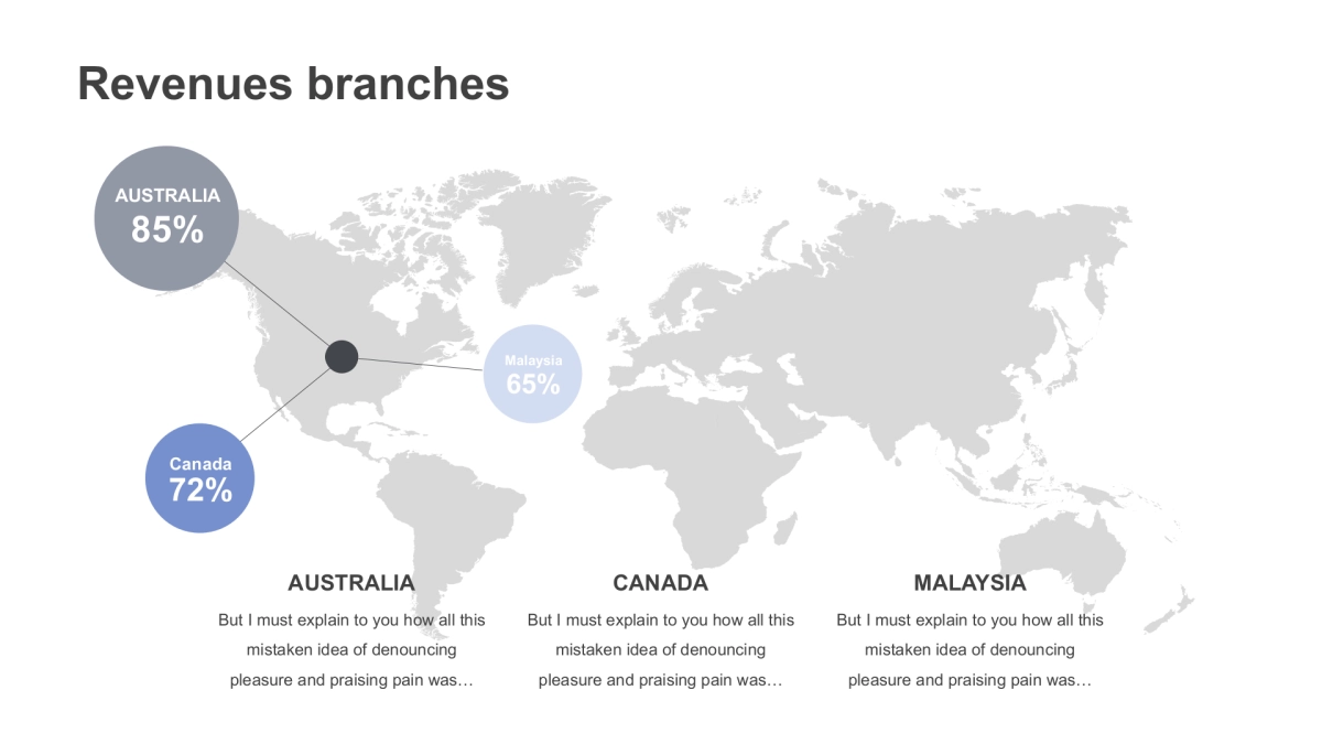 世界地图（灰蓝色 30P PPT）_第2页