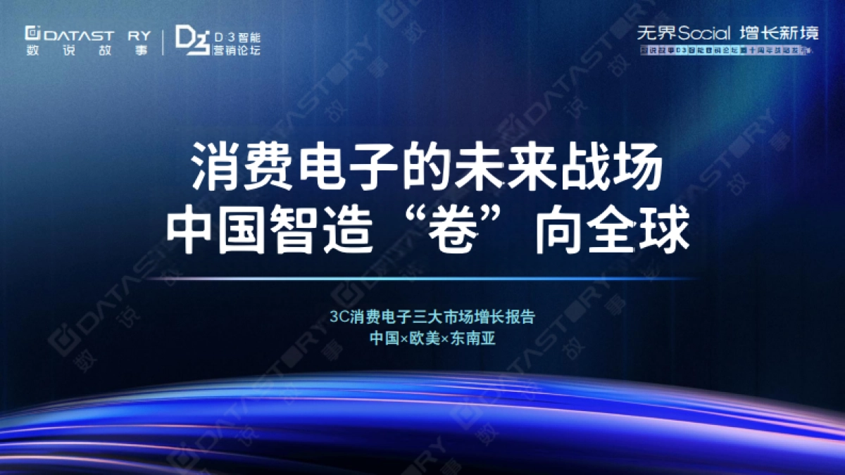 2025年3C消费电子三大市场增长报告_第1页