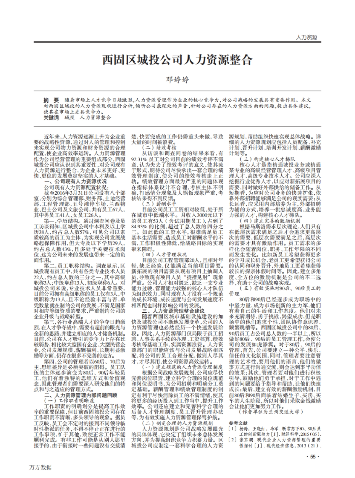 西固区城投公司人力资源整合_第1页