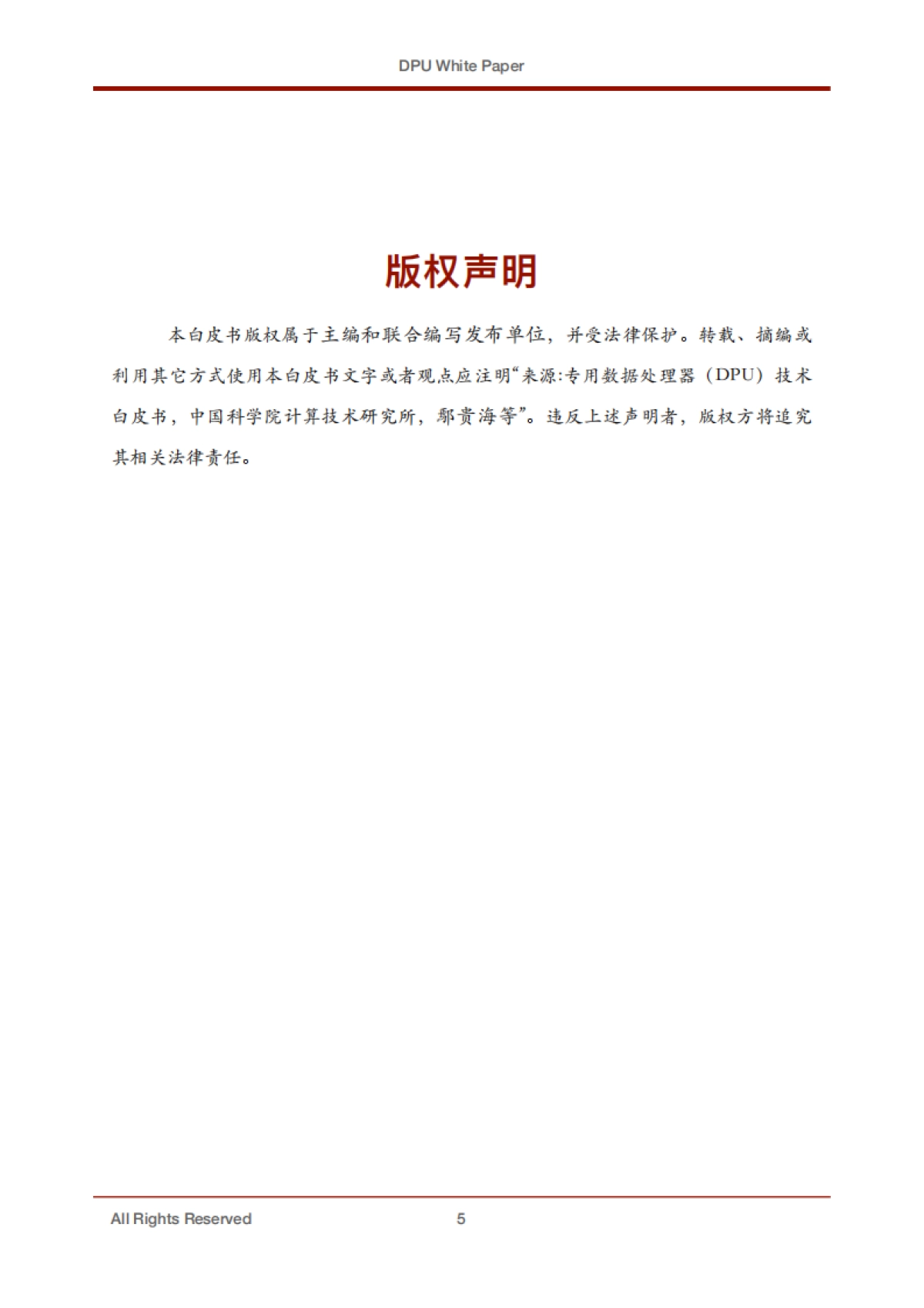 专用数据处理器（DPU) 技术白皮书_第5页