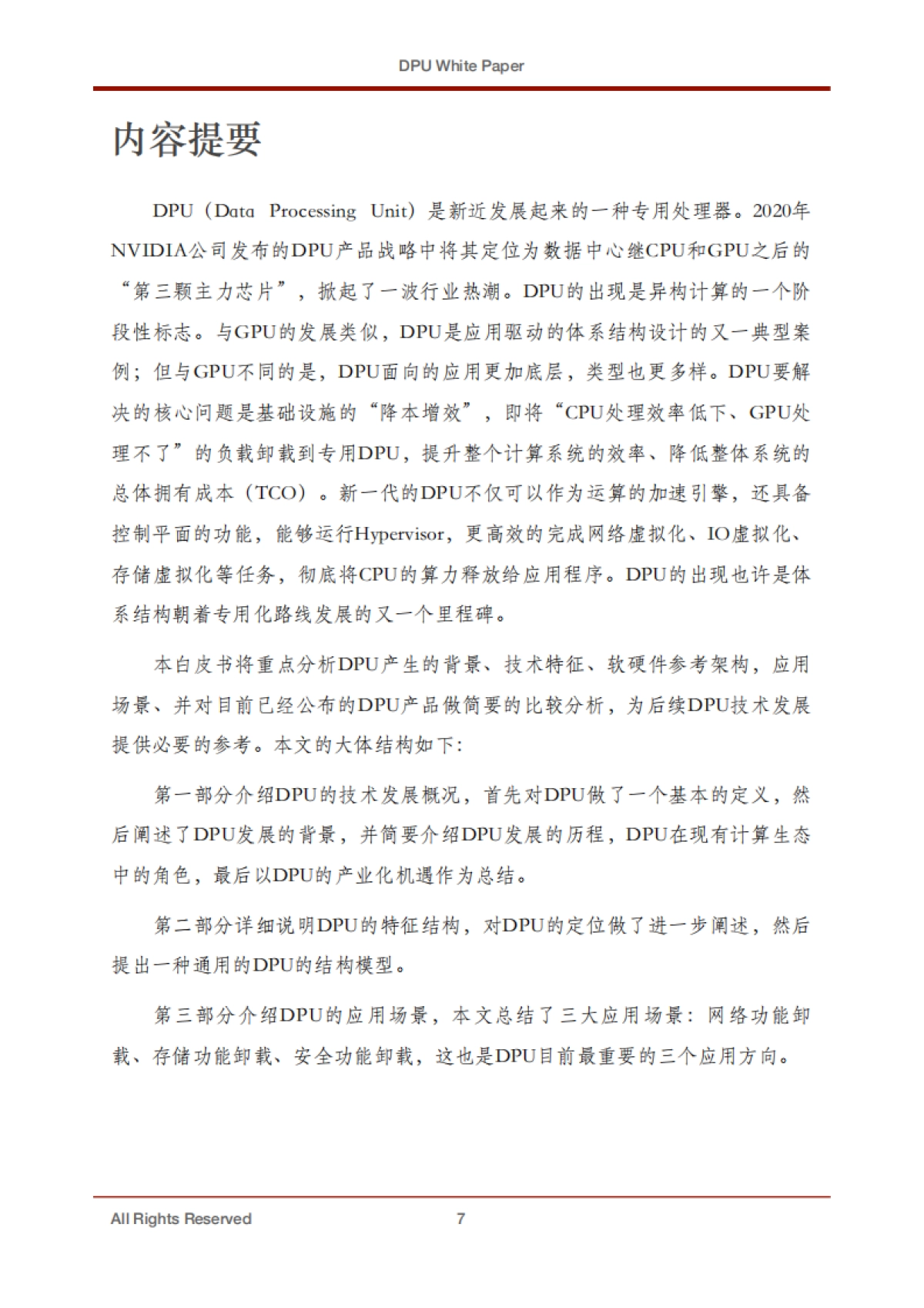 专用数据处理器（DPU) 技术白皮书_第7页