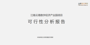 品缦·芸酒店江南云港数字经济产业园项目可行性报告
