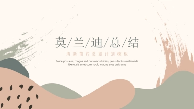 高端莫兰迪风格PPT模板7