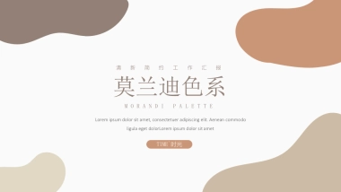 高端莫兰迪风格PPT模板35