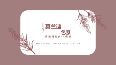 高端莫兰迪风格PPT模板89