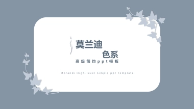 高端莫兰迪风格PPT模板91