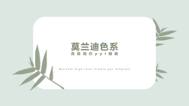 高端莫兰迪风格PPT模板94