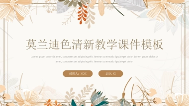 高端莫兰迪风格PPT模板95