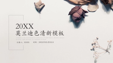 高端莫兰迪风格PPT模板96