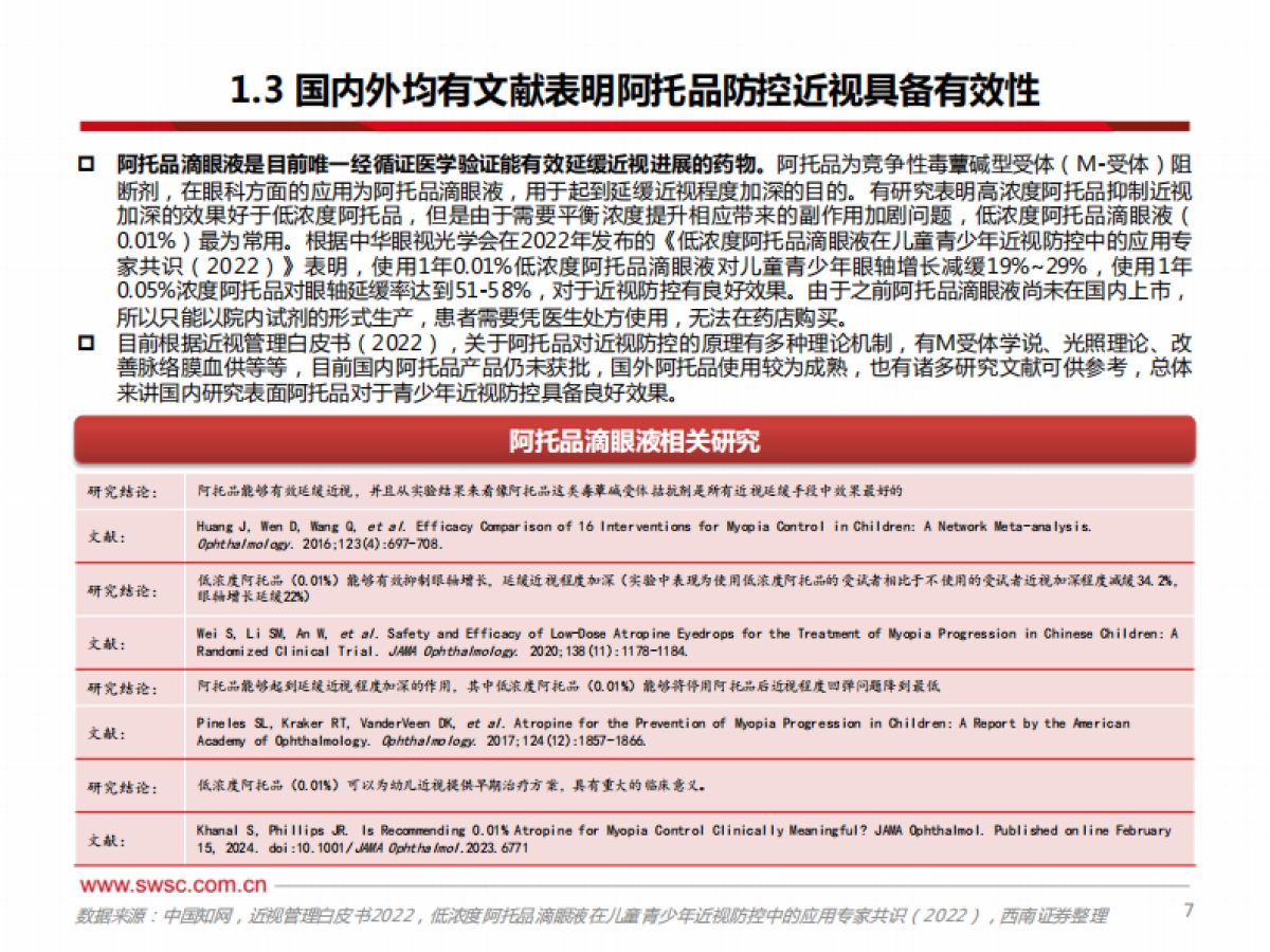 医药生物:从阿托品看近视防控市场_第8页