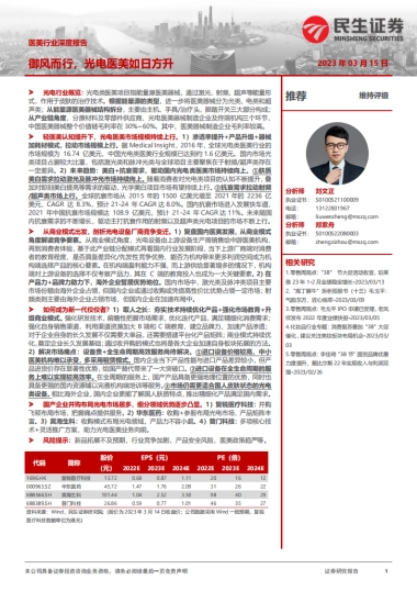 医美行业深度报告：御风而行，光电医美如日方升