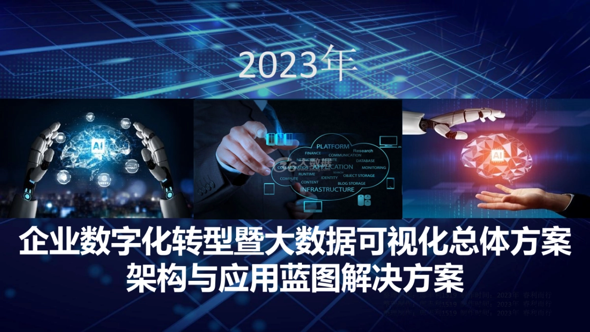 企业数字化转型暨大数据可视化总体方案架构与应用蓝图解决方案(30页PPT)_第1页