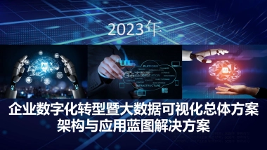 企业数字化转型暨大数据可视化总体方案架构与应用蓝图解决方案（30页PPT）