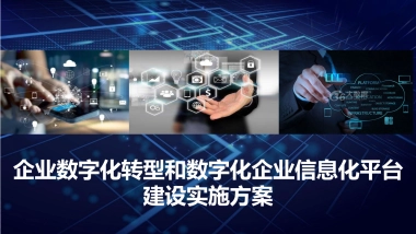 企业数字化转型和数字化企业信息化平台建设实施方案（77页PPT）
