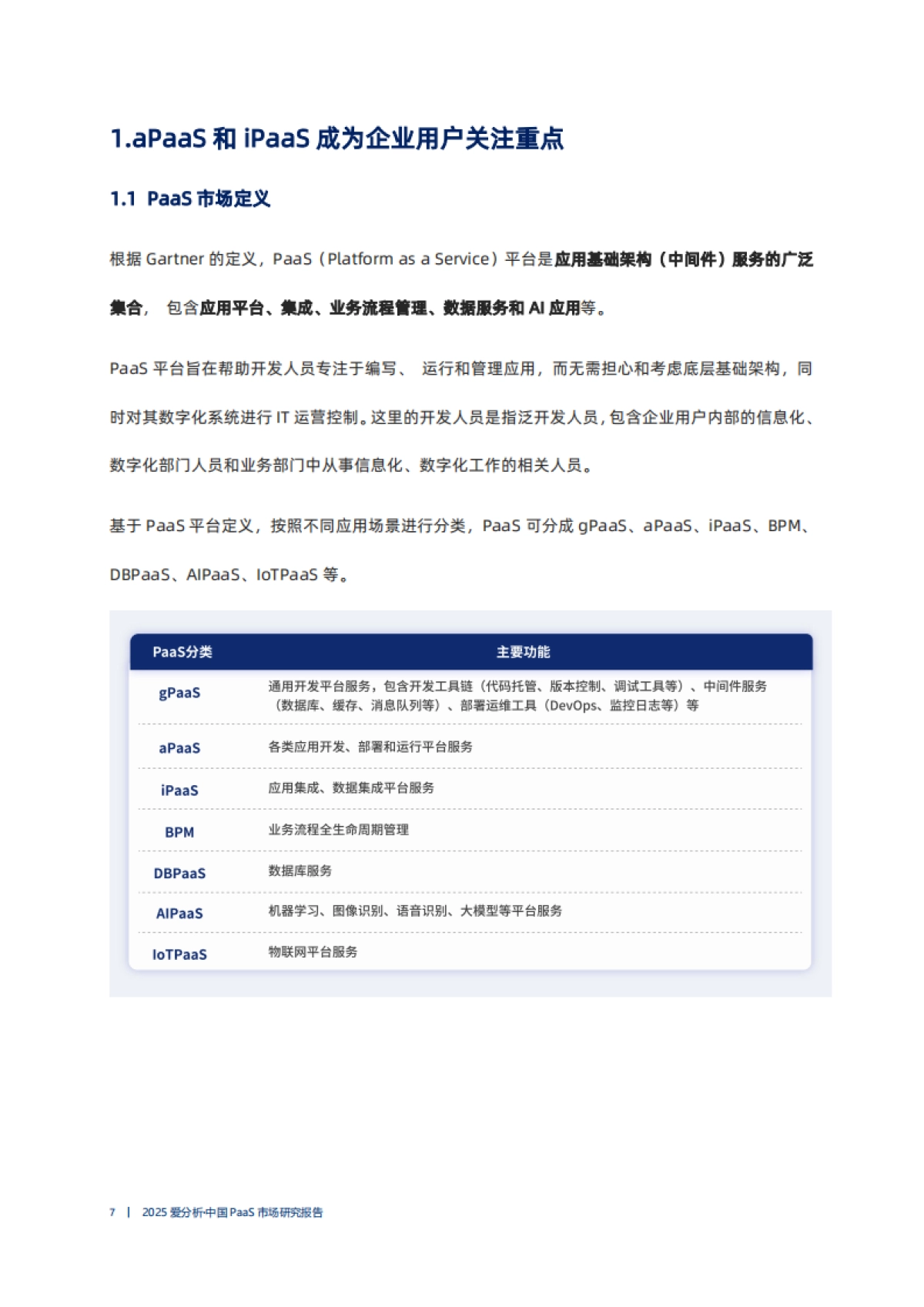 2025年中国PaaS市场研究报告_第7页