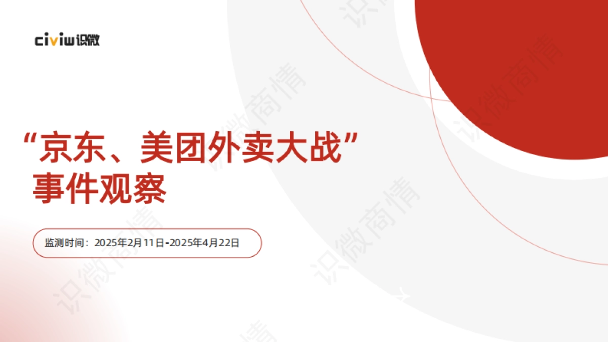 京东、美团外卖大战舆情分析报告_第1页