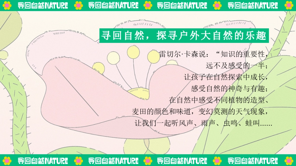 夏季暑期田园研学趣野生活节「寻找自然NATURE主题」活动策划方案_第5页