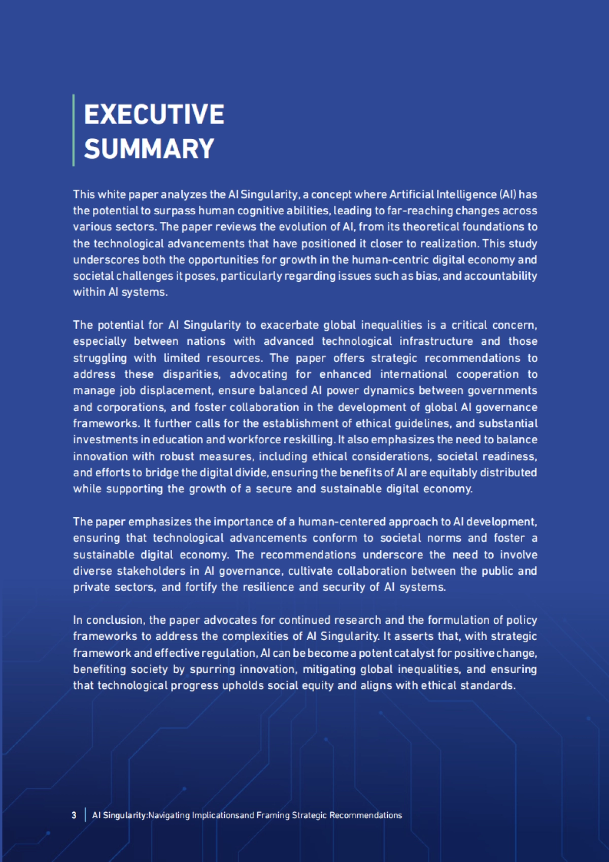 2025驾驭人工智能（AI）奇点：潜在影响及战略应对框架报告（英文）_第3页