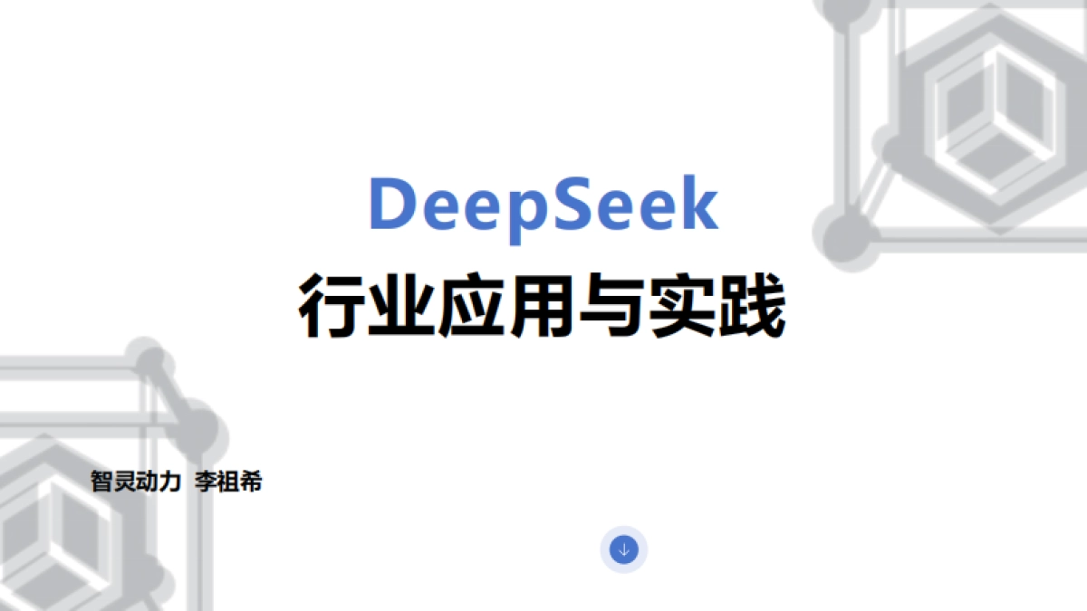 2025年DeepSeek行业应用实践报告_第1页