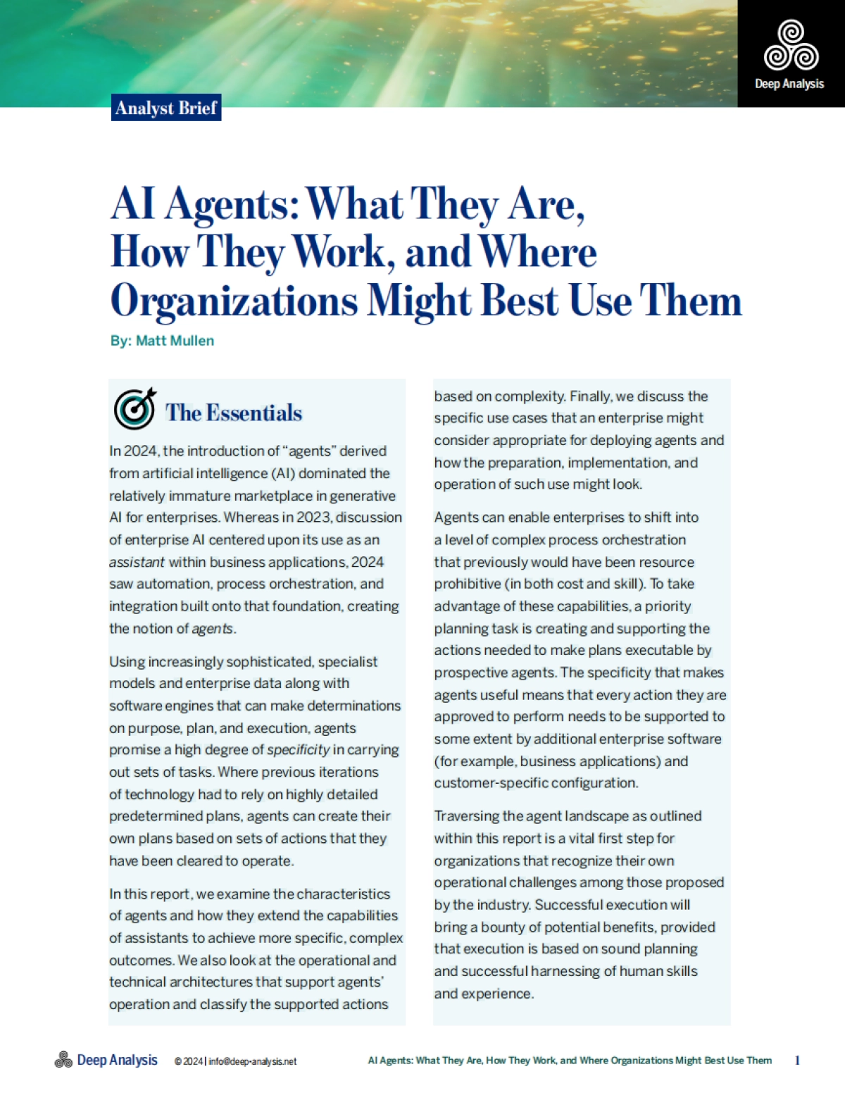 2024+AI智能体（AI+Agent）：概念、运作原理及组织最优应用场景研究报告（英文）_第1页