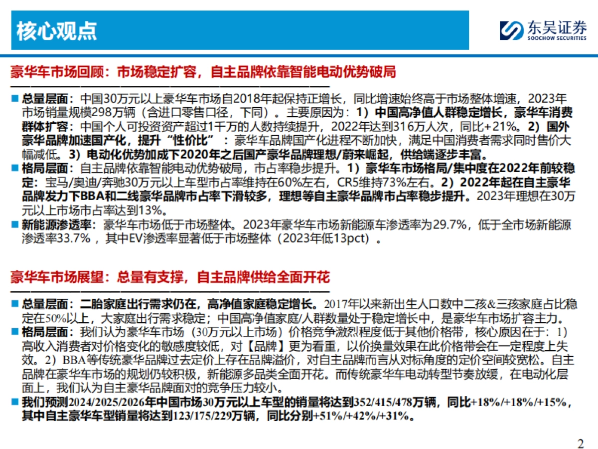 豪华车市场：总量有支撑，自主品牌供给全面开花_第2页