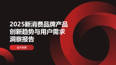 2025年新消费品牌产品创新趋势与用户需求洞察报告