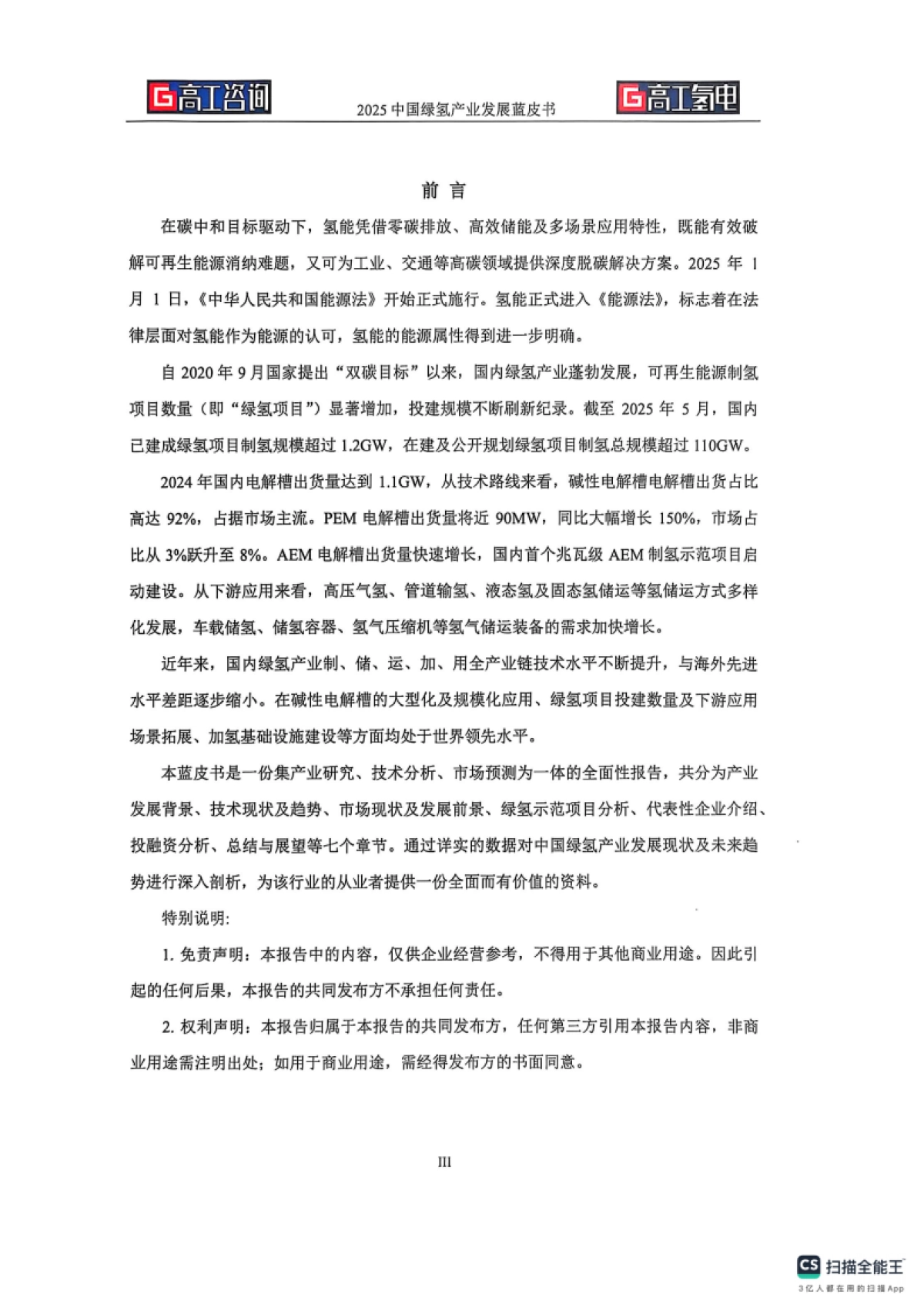 2025年中国绿氢产业发展蓝皮书_第2页