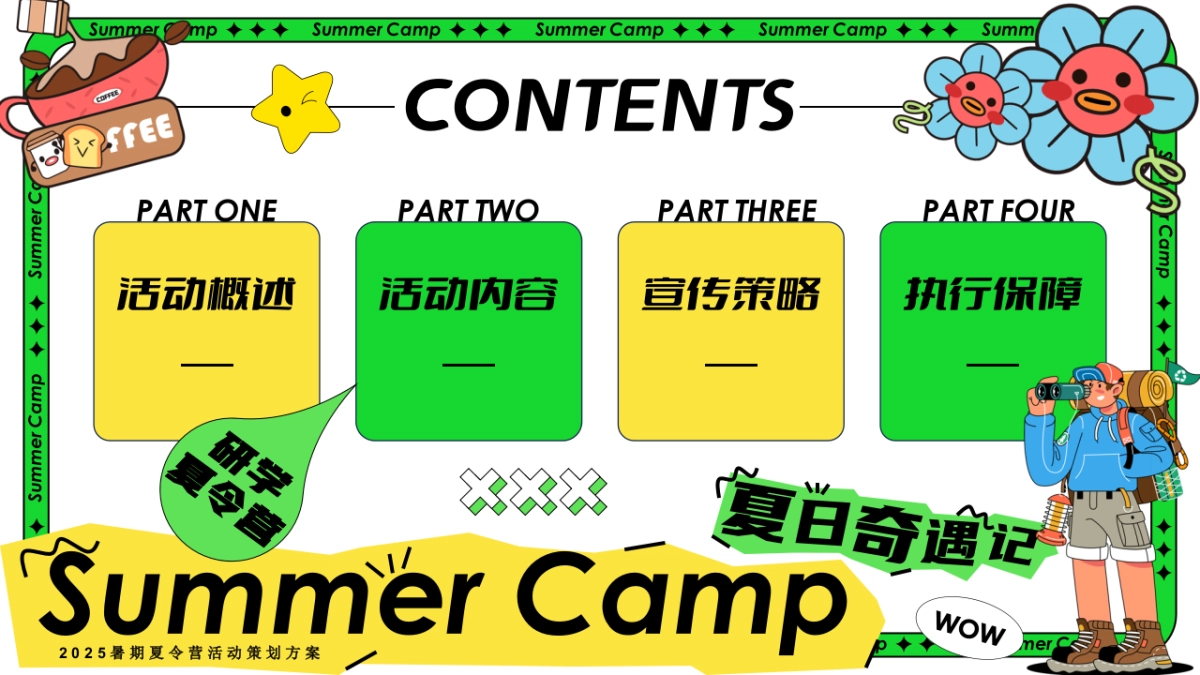 夏日暑期户外研学夏令营「夏日奇遇记主题」活动策划方案_第5页