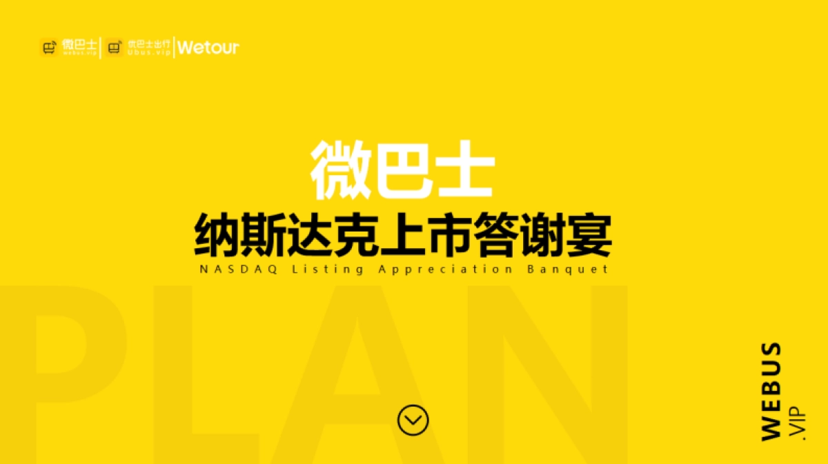 微巴士纳斯达克上市答谢宴晚宴酒会活动方案_第1页