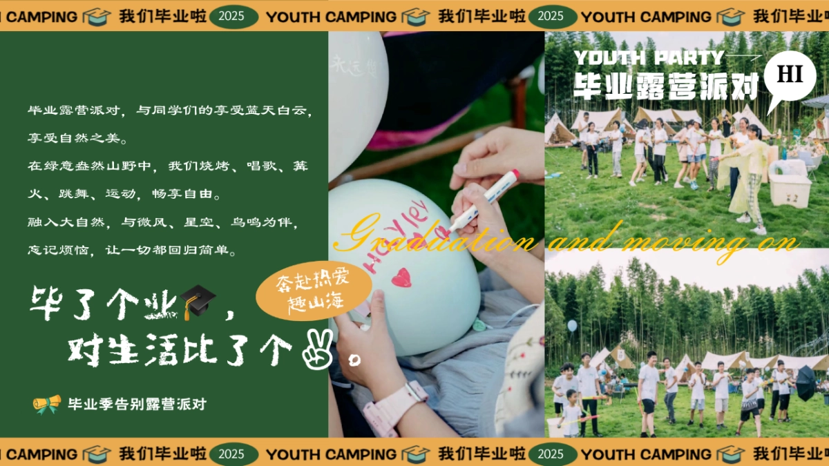 毕业季告别露营派对「我们毕业啦!趣派对吧主题」活动策划方案_第3页