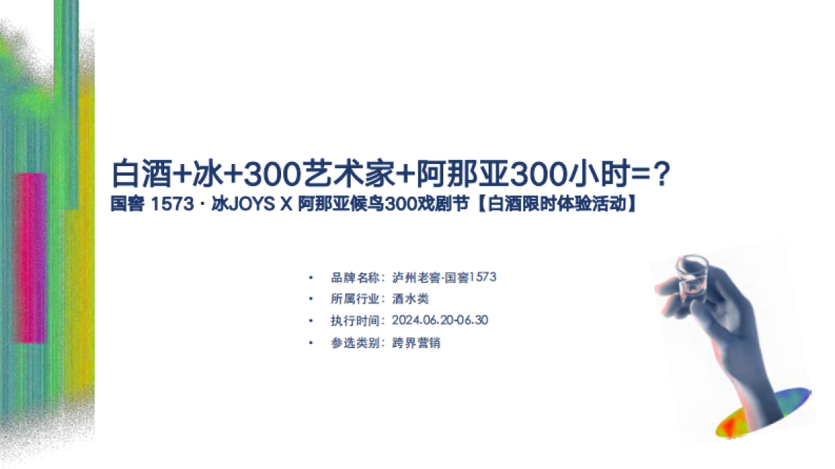 国窖1573·冰JOYS X阿那亚候鸟300戏剧节_第1页