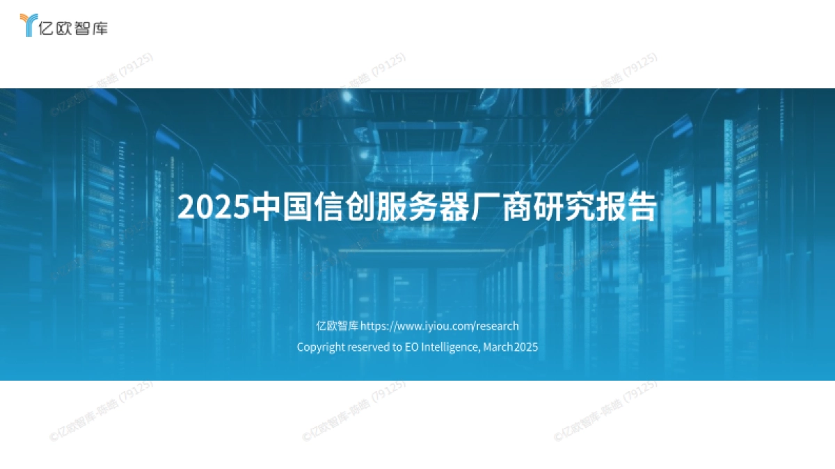 2025中国信创服务器厂商研究报告_第1页