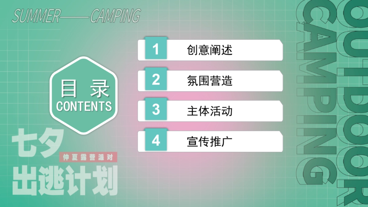 七夕仲夏 露营派对仲夏暑期露营派对暖场活动方案_第4页