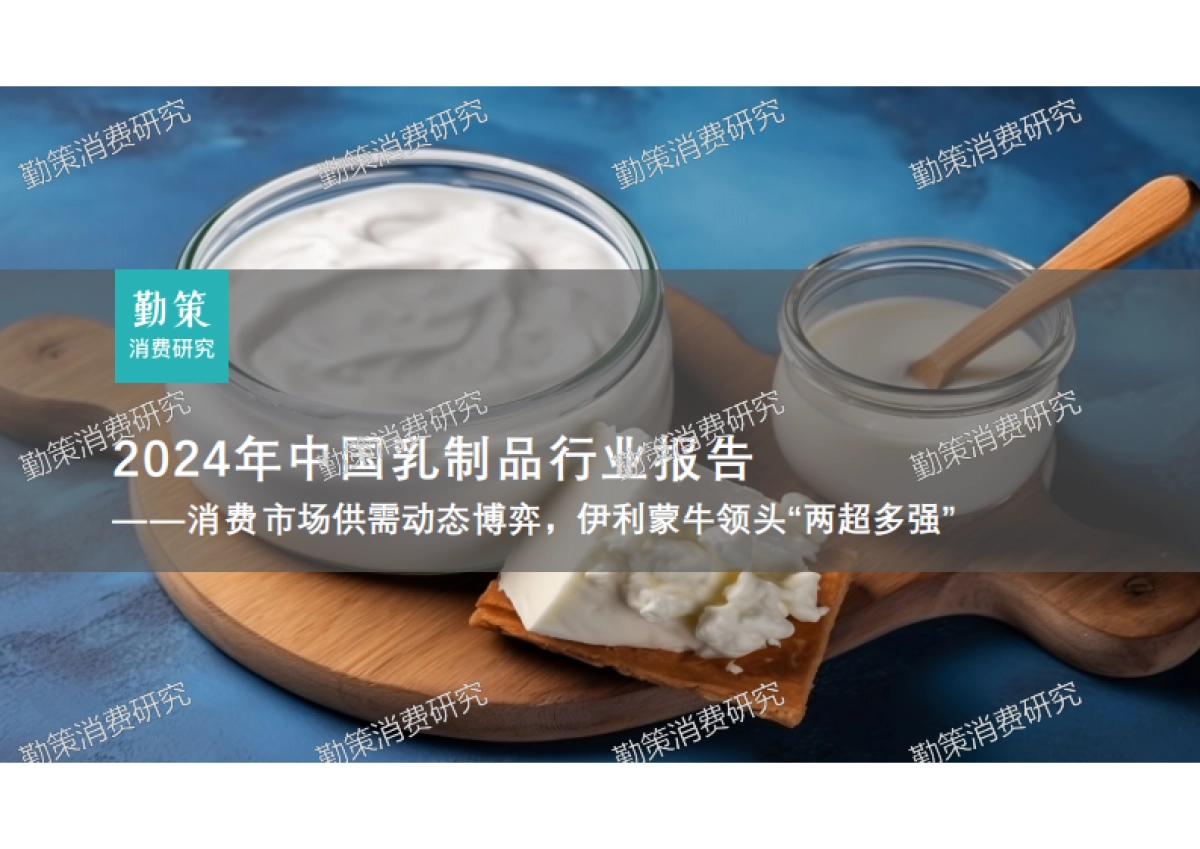 2024年中国乳制品行业研究报告_第1页