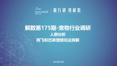 宠物行业人群分析、阿飞和巴弟营销玩法拆解