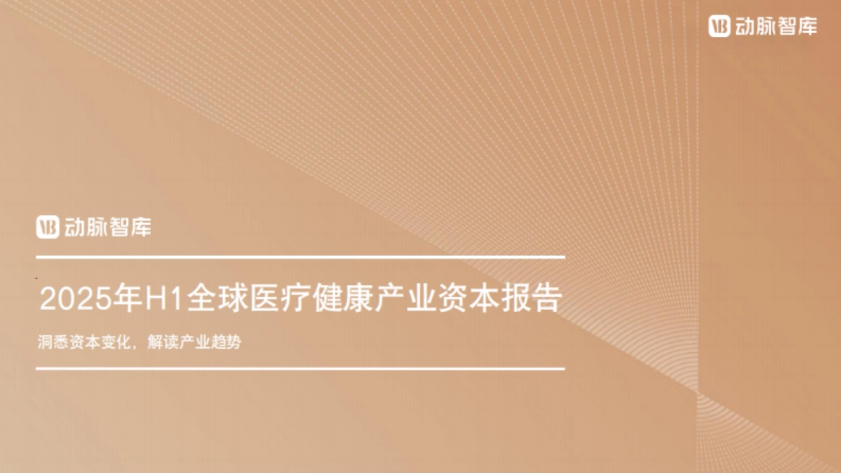 2025年H1全球医疗健康产业资本报告_第1页