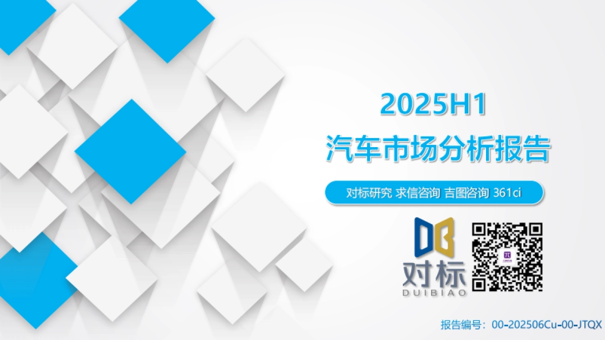 2025年上半年汽车市场分析报告-吉图咨询_第1页