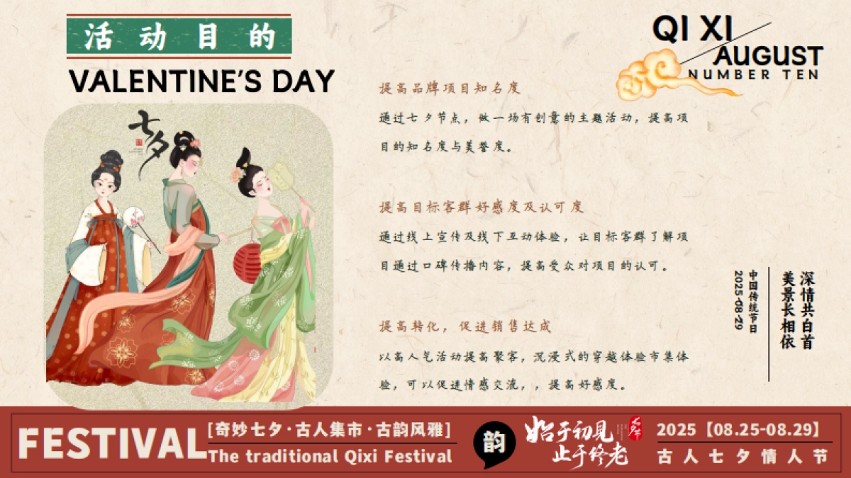 始于初见 止于终老七夕节沉浸式穿越古风集市奇妙游园会主题活动策划案_第7页