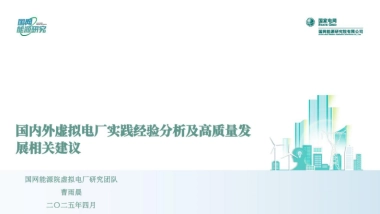 2025国内外虚拟电厂实践经验分析及高质量发展相关建议报告