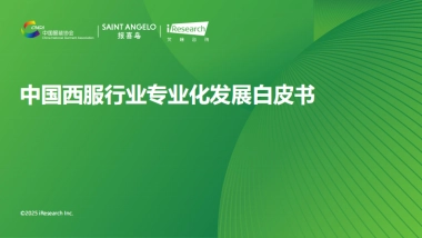 2025年中国西服行业专业化发展白皮书-艾瑞咨询