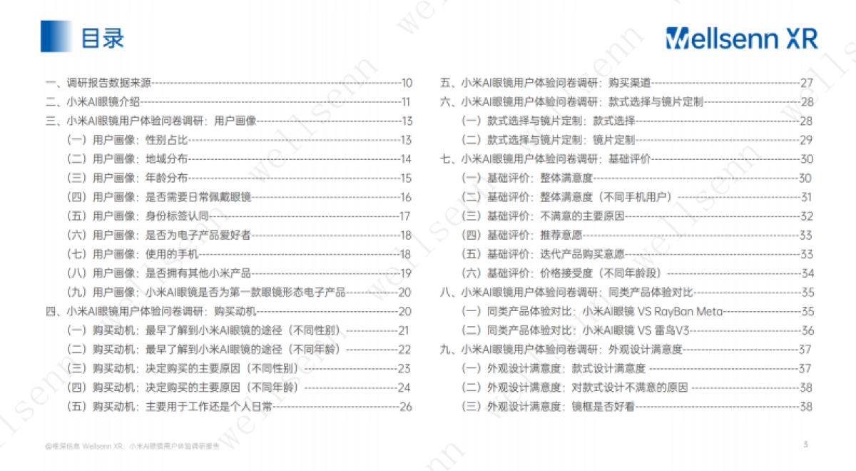 wellsenn 小米AI眼镜用户体验调研报告_第3页