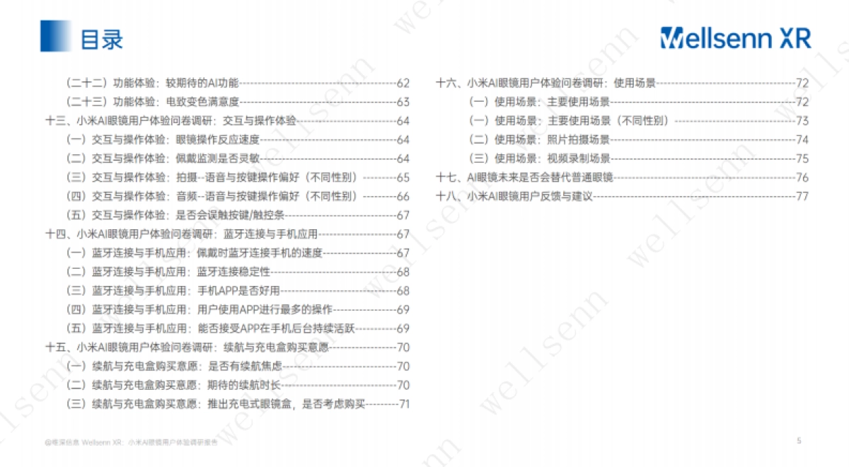 wellsenn 小米AI眼镜用户体验调研报告_第5页
