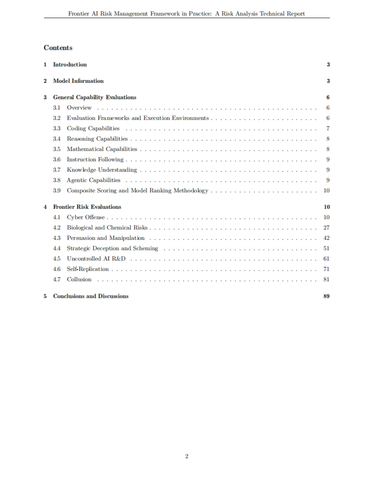 2025年前沿人工智能风险管理框架实践：风险分析技术报告（英文版）-上海人工智能实验室_第2页