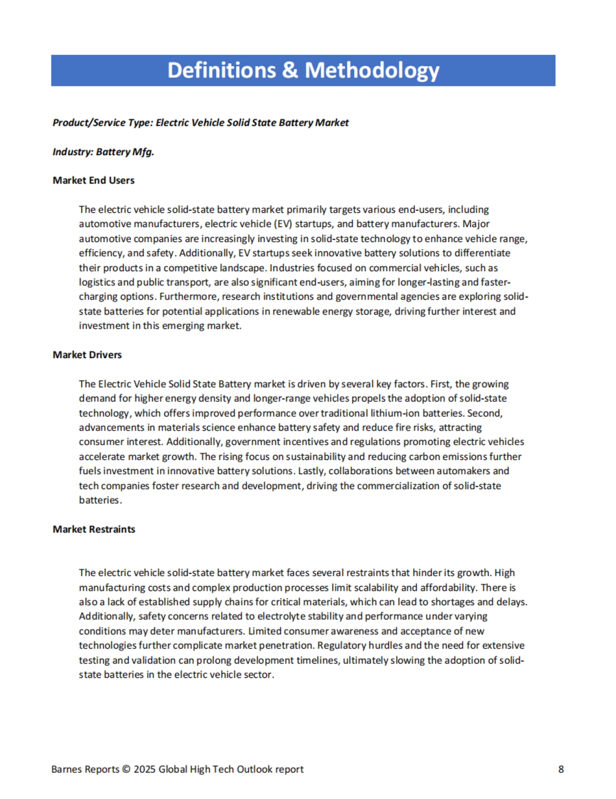 2025年全球电动汽车固态电池市场市场全景分析报告（英文）_第8页