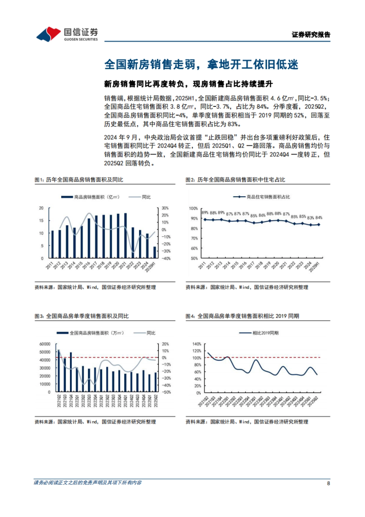 数据背后的地产行业图景-2025上半年总结-：地产基本面重新转弱，但房企洗牌接近尾声-国信证券_第8页