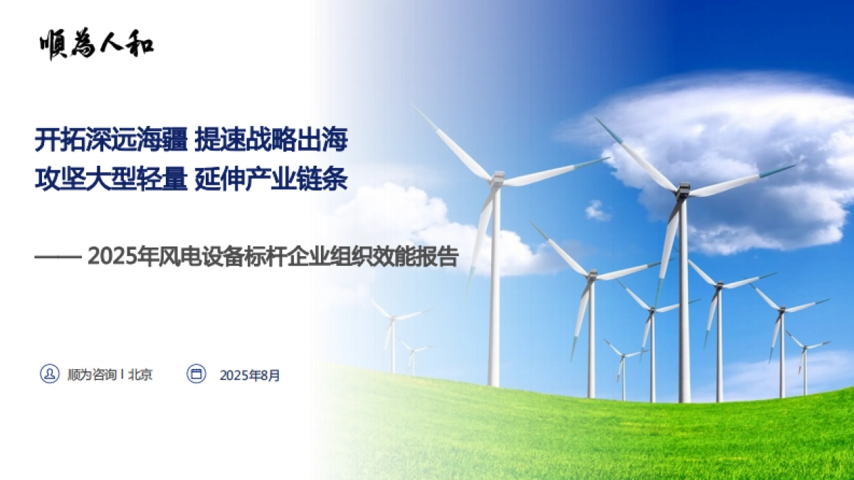 2025年风电设备标杆企业组织效能报告-顺为咨询_第1页