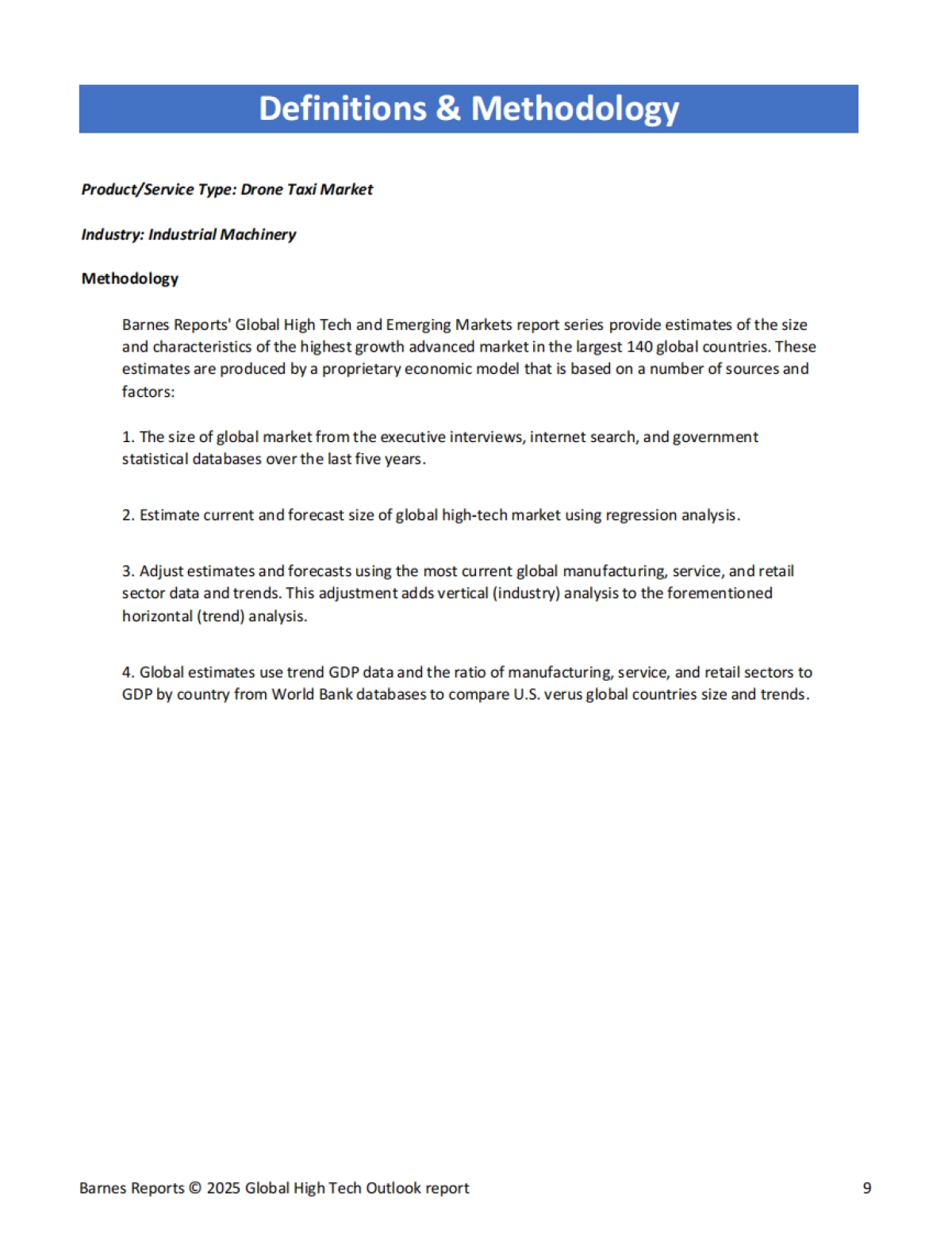 2025年全球无人机出租车市场全景分析报告(英文)_第9页