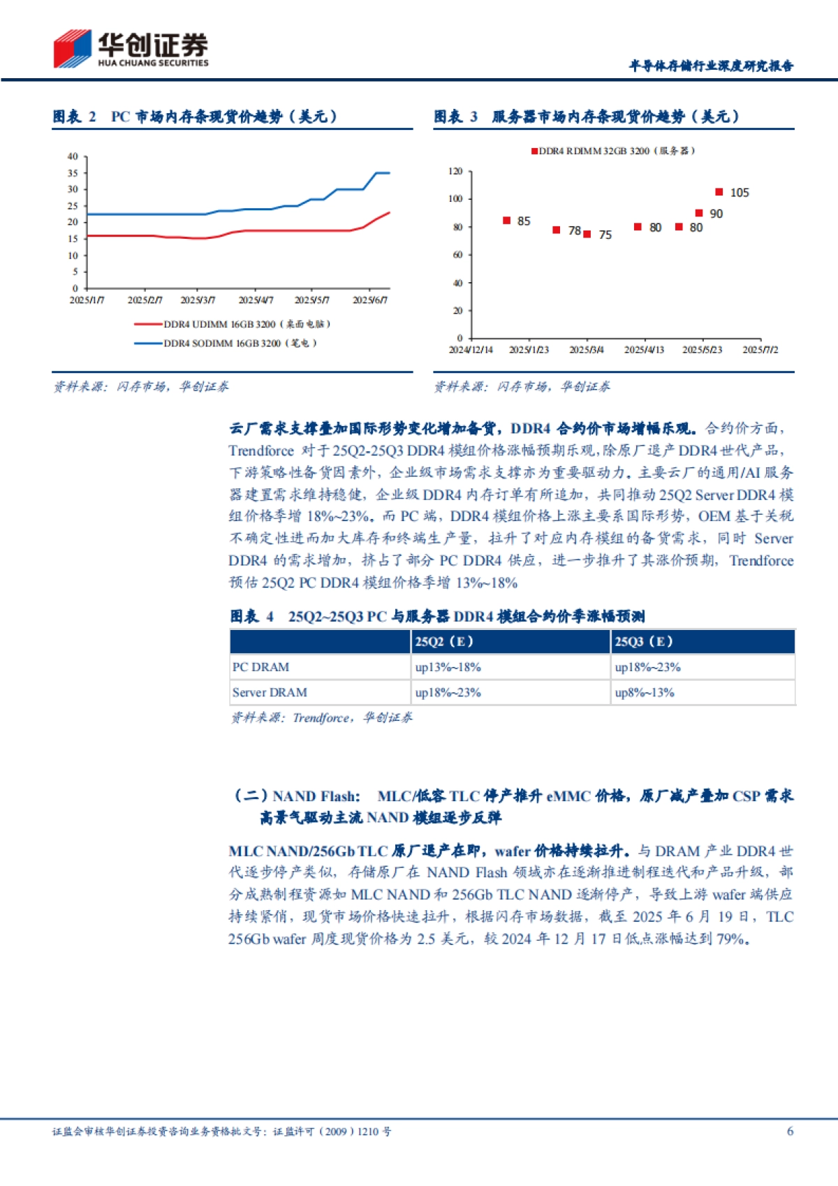 半导体存储行业深度研究报告：供需双振驱动价格持续上扬，企业级存储国产化加速推进-华创证券_第6页