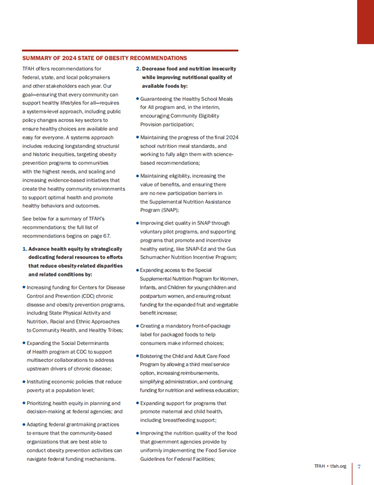 美国健康信托基金：2024年美国肥胖症状况报告：更健康的政策制定与实施_第7页